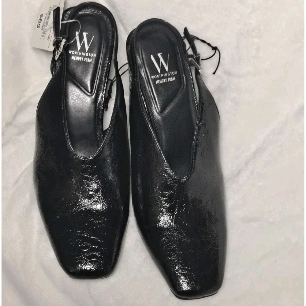 Worthington Saranack Womens Square Closed Toe Block Heel Pumps